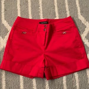 White House Black Market Red High Waisted Shorts